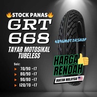 2025 TAYAR MURAH GRT668 SPORT RAIN TYRE TUBELESS 70/90 80/90 90/80 120/70 17 Y15 Y16 RSX RS EX5 KRIS