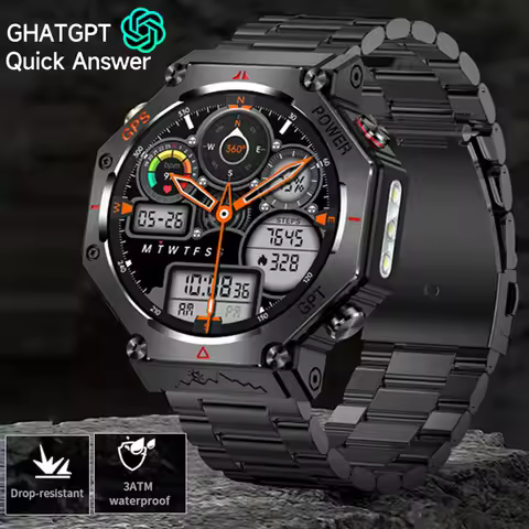 NEW GPS Smart Watch 1.39 AMOLED Display 3ATM Waterproof Built-in Dual-band GNSS Compass ChatGPT AI A