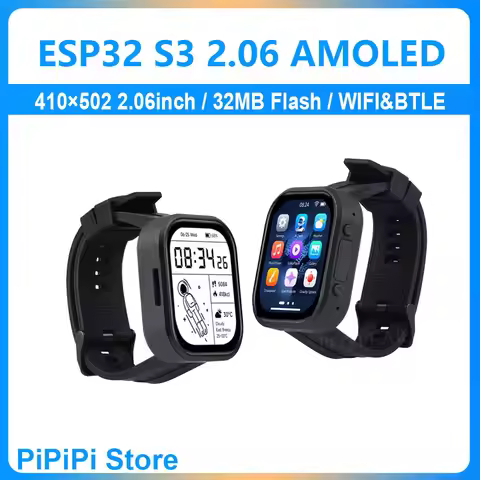 ESP32 S3 2.06inch Watch Development Board AMOLED Touch Display Screen 410*502 DeepSeek AI Voice Chat