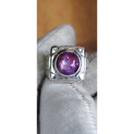 Natural Untreated Madagascar Ruby star 9.95 carat silver handmade ring