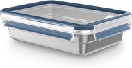 Tefal N1150510 MasterSeal Stainless Steel Food Container, Durable, Lightweight and Hygienic 304 Stainless Steel, Leak-proof, Frost-Resistant, Dishwasher Safe, Oven Safe, German Clip-on Lid, 1.2L