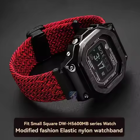 Elastic nylon Watchband For Casio DW-H5600 DWH5600 Series 40th Anniversary Magnetic buckle Watch Str