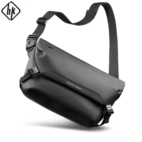 HK Minimalist Crossbody Bag for Men Waterproof Shoulder Messenger Bag Lightweight Sling Pack Casual 