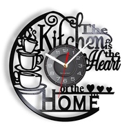 1pc Vinyl Record Wall Clock Home Kitchen Theme Wall Clock Silent Clock