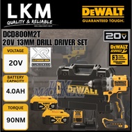 DEWALT DCD800M2T-B1 20V DRILL DRIVER SET [4.0AHX2+CHARGER]