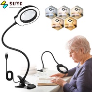SUYO Magnifier with Light, Adjustable 5X Magnifying Glass with Light, Durable 360°Flexible Gooseneck