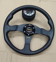 พวงมาลัยแต่ง MOMO วง 14 นิ้ว +พร้อมคอตรงรุ่น toyota vigo mighty-x tiger D4D รถตู้ ตรงรุ่น พร้อมติดตั