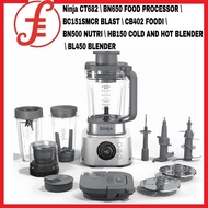 Ninja CT682 \ BN650 FOOD PROCESSOR \ BC151SMCR BLAST \ CB402 FOODI \ BN500 NUTRI \ HB150 COLD AND HO