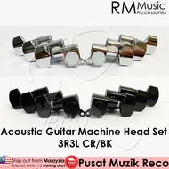 RM Acoustic Guitar Machine Head SET 3+3 Tuning Peg Tuner Diecast Machine Head 3R3L Tuner Pemusing Gi