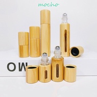 MOCHO Bamboo Roll-on Bottle Roller Ball 3/5/10ml Simple Lip Gloss Refillable Tube Lip Oil Cosmetic Container Aromatherapy Sample Vial Bottles Essential Oil Bottles