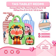 MERAH HIJAU Bag tablet Character Case Xiaomi Redmi Pad 2 11" 2025 / Pad SE 11 Inch 2023 Red Greenbir