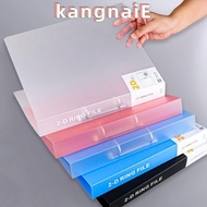 KANGNAI Binder File Folder, Office Document D-shaped Transparent Folder, 2 Holes Plastic Lever Arch 