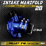 NINJA 2T SERIES INTAKE MANIFOLD SIZE 28 STANDARD CNC MILLING BILLET T6 BY 2TC FACTORY