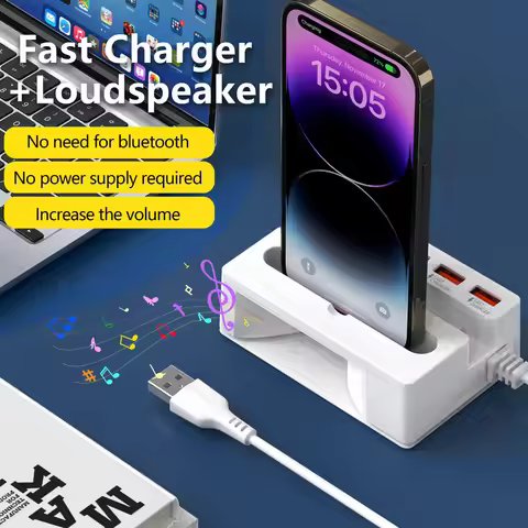 Multiport USB Charger Station 5 in 1 Power Strip Desktop Charging Station USB Electrical Socket Adap