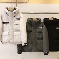 韓國預訂 3色選 the north  face 刺繡logo 工裝口袋 羽絨外套