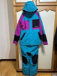 Burton Retro Jacket&amp;Pant 套裝 滑雪外套 雪衣 雪褲 男版L號