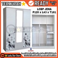 GANTUNGAN [Instant] Olympic Gstar LCBP JENA 3-Door Wooden Wardrobe Wadrobe Clothes 120x43x180.9 cm M