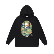 Baju BAPE Hoodie 100% pure cotton mens and womens loose and versatile hoodie ins trendy men shirt