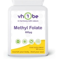 Folic Acid 600µg 90 Capsules as Quatrefolic Methyl Folate 5-MTHF plement