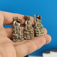 黄铜三清祖师爷画像神像太上老君道家元始天尊钥匙扣汽车车载挂件Brass Three Qing Ancestral Master Portrait Statue of Lord Taishang