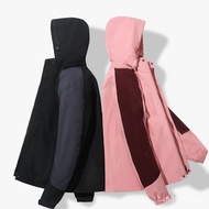 Men's Outdoor Hiking Jacket Detachable Waterproof 3-in-1 Live Streaming Women's Inner Liner Silver F