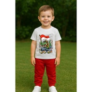MERAH Anomali Bombardino Crocodilo Children's Suit, T-shirt and Jogger, Indonesian Independence Day 