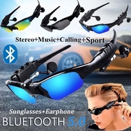 【With storage bag】 2020 Bluetooth 5.0 Stereo Sports Music Calling Sunglasses Wireless Headphones For Mobile Phones Driving Sun Riding Glasses Headset Leisure glasses