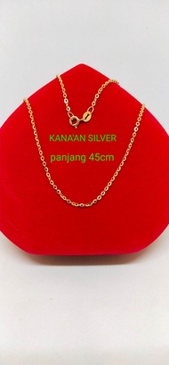 (COD)Kalung perak 925 Nori polos remaja/dewasa Rose gold/Silver 925 lapisan emas kuning murni.