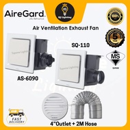 🔥FREE SHIPPING🔥 AireGard AS 6090 9020 SQ110 8" 10" inch Ceiling Air Ventilation Exhaust Fan / Kipas 