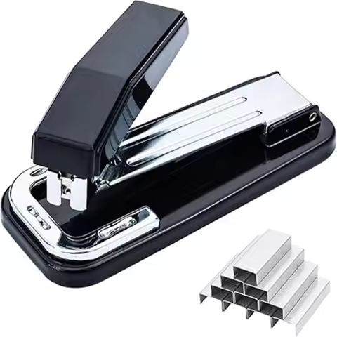 Desktop Stapler Swing-Arm Stapler with 50 Sheet Capacity, 360 Rotation Design, Swivel Stapler with 1