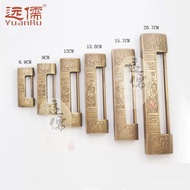 Padlock Copper Lock Engraved YRM111 Copper Lock Copper Carved Wooden Box Cabinet Door Classical Dist