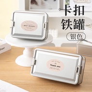 ✨ Sg Hot Sale ✨ Biscuit Packaging Box Tin Can Empty Can Candy Snack Snowflake Crisp Biscuit Baking T