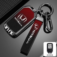 Key Fob Cover with zinc alloy Keychain For Honda Accord EX EXL Civic Crv Crz Hrv Pilot Ridgeline 201