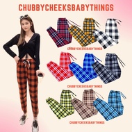 Checkered Cotton Pajama Pants For Women/Men SleepWear