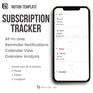 [ Subscription Tracker Notion Template ] Digital Planner Notion Template Financial Planner Tracker