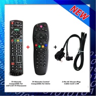 TV Remote- Comaptible for TV Panasonic + TV Remote Control- Compatible for Astro + 3 Pin AC Power Plug Cable Cord 1.5M