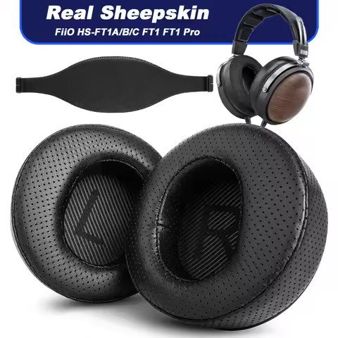 EarPads For FiiO HS-FT1A/B/C FT1 FT1 Pro Sheepskin earmuffs Perforated Sheepskin dermis headphones M