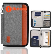 ฉันรู้ว่า Dompet Travel ป้องกัน RFID สำหรับครอบครัวซองใส่หนังสือเดินทางที่ใส่ตั๋วจัดระเบียบเอกสารพร้