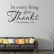 In Everything Wall Decal 1 Thessalonians 5 18 Bible Scripture Religious Wall Decor Quote For Home Wa