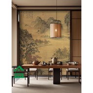 wall paper dinding wall paper sticker 8D Song's Aesthetics Wall Cloth Medieval Style Tea Room Chessb