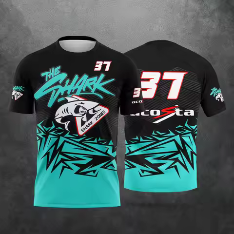 2026 Pedro Acosta 37 Fan T-Shirt The Shark Motorcycle Rider Graphic Tee Unisex Summer Casual 3D Prin