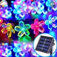 Solar Flower String Lights Outdoor Waterproof Cherry Blossom Solar Sakura Lamp for Home Garden and C