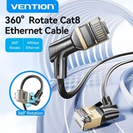 Vention Cat8 STP Ethernet Patch Cable CAT 8 Networking 40Gbps Super Speed SFTP 360° Rotate Ethernet 