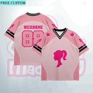 Women'sMen's Jersey CHARACTER B 4 R B 1 E Series PINK Custom As You FREE NAME AND BACK NUMBER
