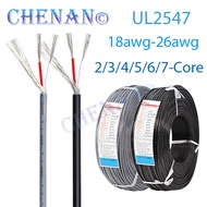 1 Meter UL2547 Multicore Shielded Wire Cable Tinned Copper 2/3/4/5/6/7-Core 18awg-26awg