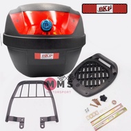 ♜BKP Rear Hard Box Storage Box 28L Motorcycle Motor Complete One Set with Monorack and Brackets♦