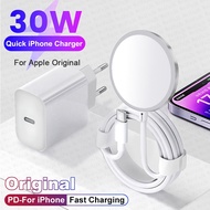 For APPLE Original PD 30W USB C Magnetic Wireless Charger For iPhone 12 11 14 13 Pro Max Mini XS XR 8 Plus AirPods Fast Charging