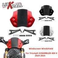 LJBKOALL for SCRAMBLER 400 X Windshield Windscreen for Triumph Speed 400 Scrambler400 X Wind Visor D