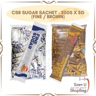 CSR Sugar Sachet Economy Pack -200s x 5g (Brown Sugar  / Fine Sugar)