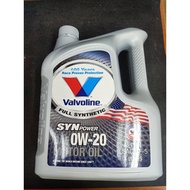 VALVOLINE FULL SYNTHETIC ENGINE OIL 0W20 4 LITERS